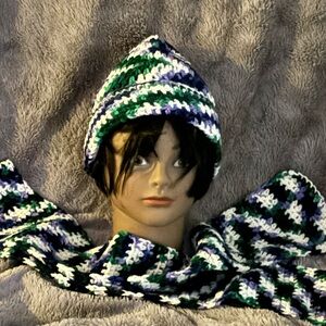 Handmade crochet hat & scalve set by Sassy Dee creationz collection